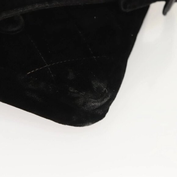 Chanel Black/Gold Velvet Velor Waist Bag - Picture 12 of 16